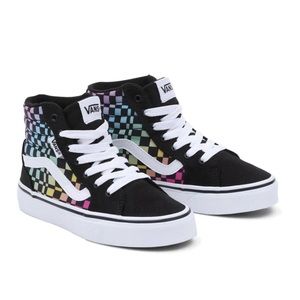 Vans Youth Girls' Ward Trippy High Top Chekerboard Sneaker